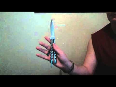 Balisong "Butterfly" knife basic opening and double rollout