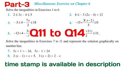 Chapter 6 Linear Inequalities miscellaneous exercise class 11 maths Q11 to Q14