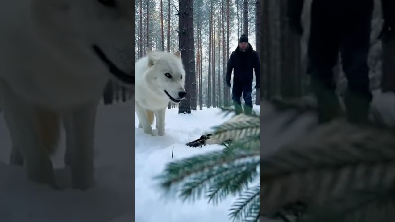 Mother Snow Wolf found hope in a Stranger a story of kindness 🐶🙎‍♂️❄️ 