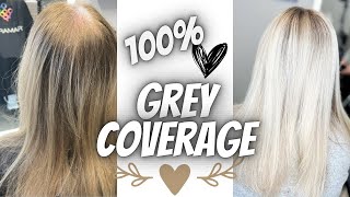 100% GREY COVERAGE | MIXING PERMANENT COLOR AND HIGHLIGHTS