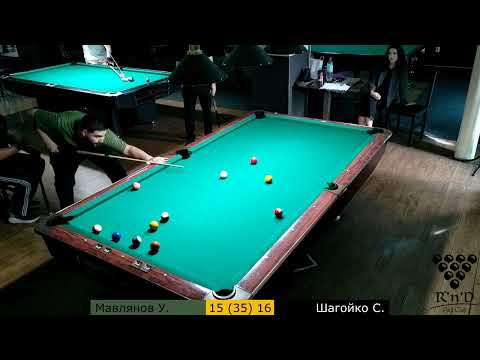 Видео: Мавлянов У. – Шагойко С. Roll'n'Draw Pool Club. «14.1». 28.04.2024