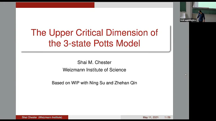 Chester, Upper critical dimension of the 3-state P...