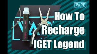 How To Recharge IGET Legend - 6 Simple Steps For Beginners #vape #vape