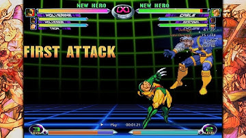 Mvc2 double wolverine instant overhead off knockdown into tron 95%