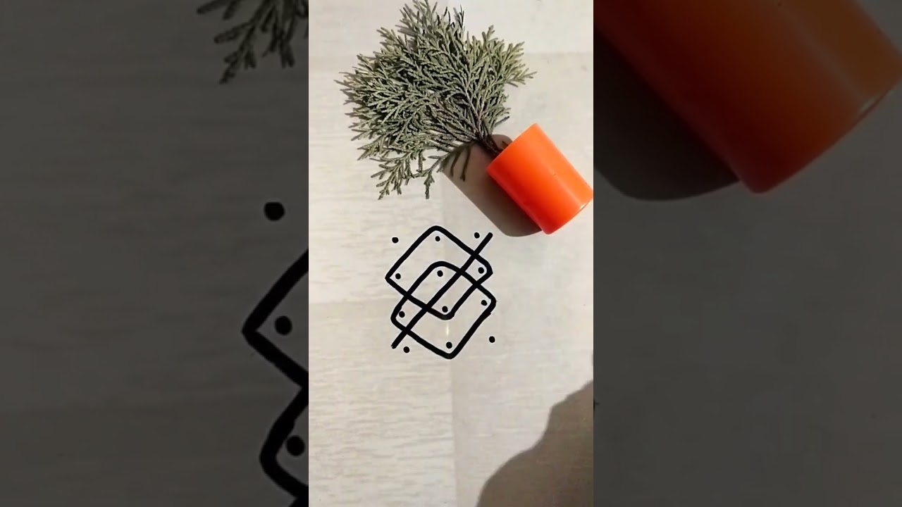 New rangoli kolam design 4×3dots 