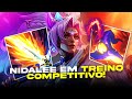 A NOVA CAMPEÃ NIDALEE CHEGOU MUITO FORTE! GAMEPLAY EM TREINO DE CAMPEONATO | LoL Wild Rift