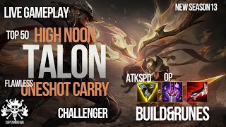 WILD RIFT TALON GAMEPLAY | 0 DEATH TOP 33 TALON VS YONE JUNGLE | BUILD & RUNES | WILD RIFT GAMEPLAY