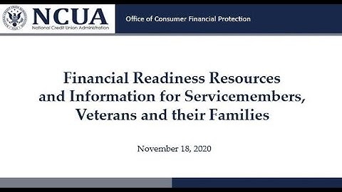 Financial Readiness Resources and Information for Servicemembers, Veterans, and their Families
