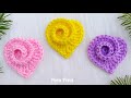 Crochet rose heart i scrap yarn crochet projects
