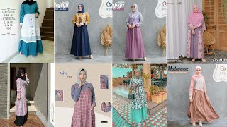 25 Model Baju Gamis Katun Kombinasi Terbaru.