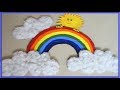 How to make rainbow cloud n sun using waste material school projectbirt.aydecorationdiy rainbow