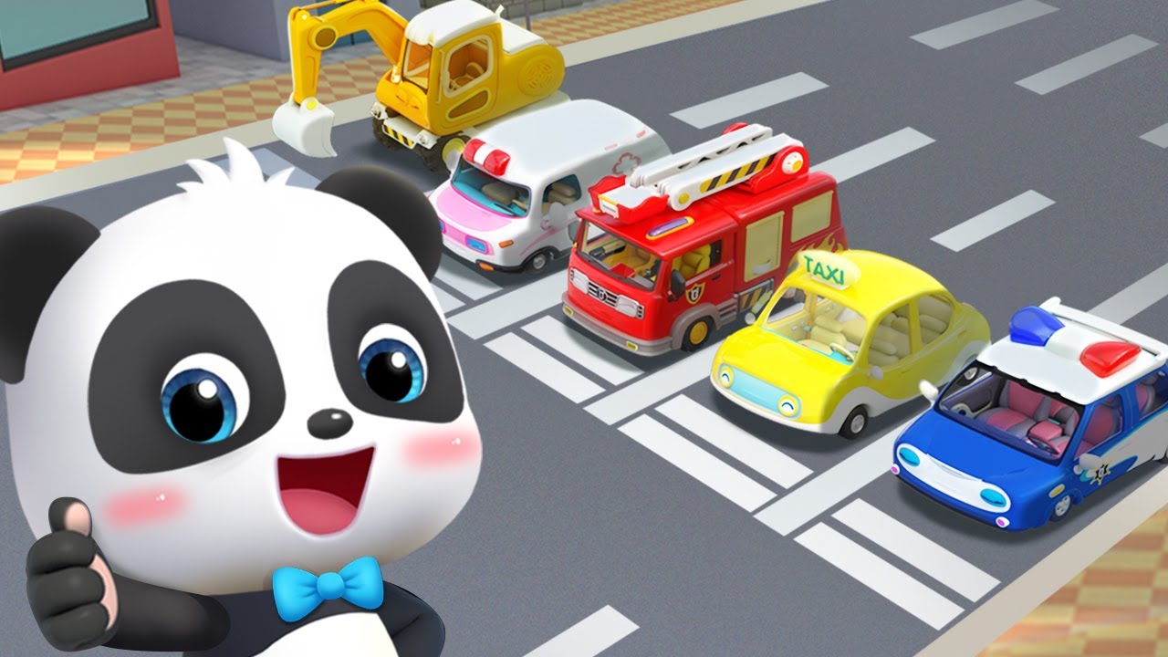 Five Little Cars Patrol Team | Street Vehicles Song | Nursery Rhymes & Kids Songs | BabyBus Five Little Cars Patrol Team | Street Vehicles Song | Nursery Rhymes & Kids Songs | BabyBus