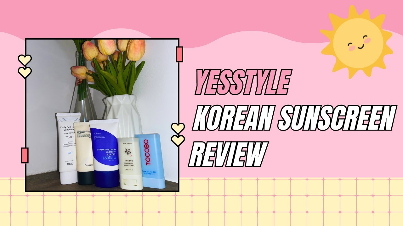 Yesstyle Korean Sunscreen Review l Popular SPF 50 sunscreens, testing and reviewing ☀️ YouTube