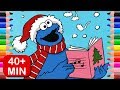 Cookie Monster Christmas Coloring Pages