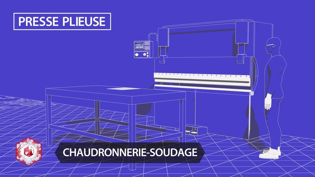 Fonctionnement d'une presse plieuse - Odyssée de l'Industrie - YouTube