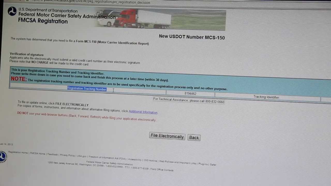 How long does it take to complete the USDOT registration process?