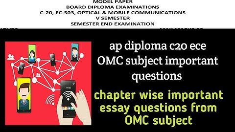 AP DIPLOMA C20 ECE OMC IMPORTANT QUESTIONS| DIPLOMA 5TH SEM ECE OMC IMPORTANT QUESTIONS|