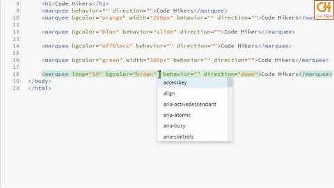 Learn All Types Of Marquee Tags Effects In HTML