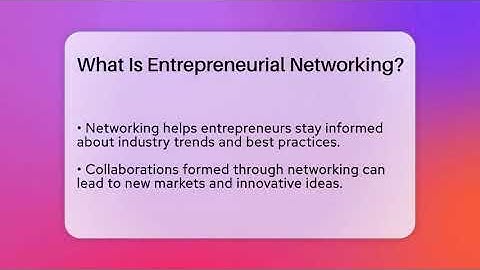 What Is Entrepreneurial Networking? - The Personal Growth Path
