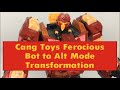 Cang Toys Ferocious Robot to Alt Mode Transformation