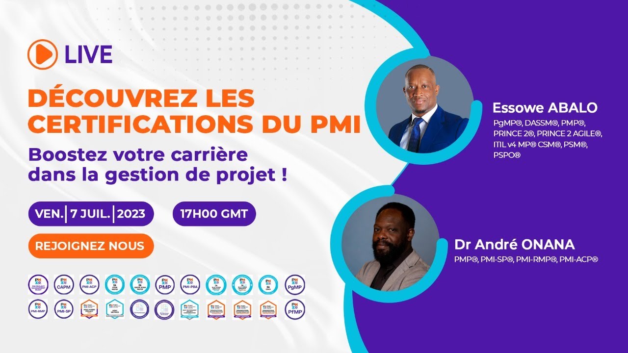 LIVE CERTIFICATIONS PMI (Project Management Institute) - YouTube