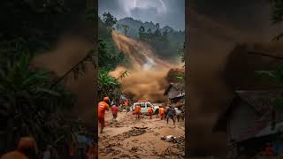 Detik-Detik Longsor Dahsyat! Warga Panik, Tim SAR Beraksi Cepat! #bencanaalam