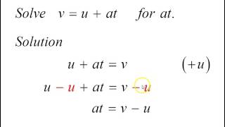 13 Transposing equations