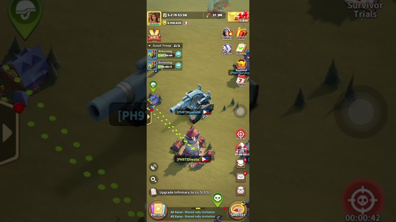 Dark War Survival - How to Loot Resources without Burning your Target