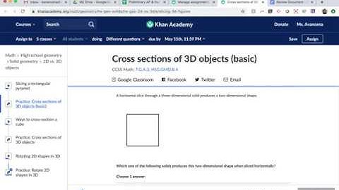 Cross Sections of 3D Objects Basic