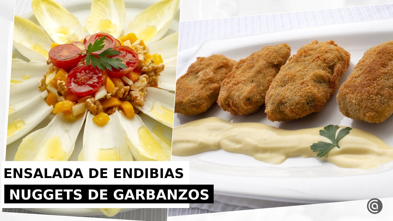 ENSALADA de endibias, mango y nueces - NUGGETS de GARBANZOS // Joseba y Karlos Arguiñano