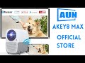 Aun akey8 max full android 90 smart projector 2gb 16gb apps wifi bluetooth aun official store