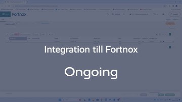 Integration mellan Fortnox och Ongoing WMS