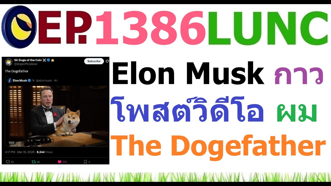 ⁣[Ep.1386] คุณ Elon Musk กาวโพสต์วิดีโอ The Dogefather $DOGE