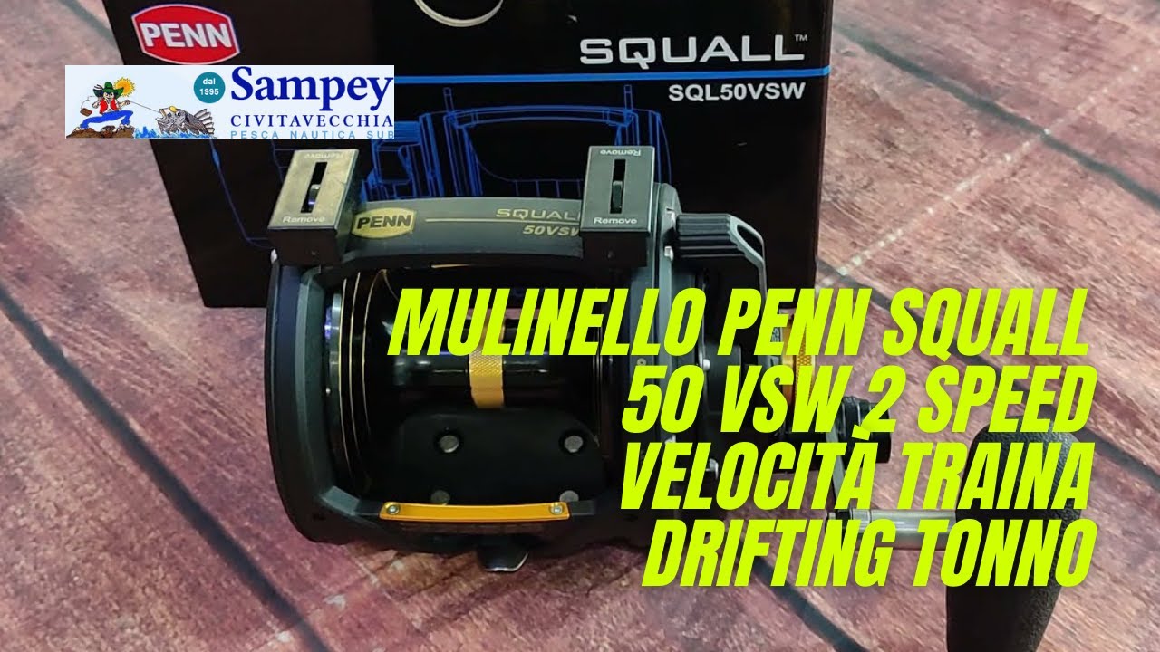 Mulinello Penn Squall 50 Vsw 2 Speed Velocità Traina Drifting Tonno 