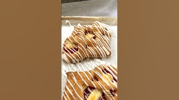 Raspberry Cream Danish! ...#satisfying #pastrychef #delicious #madefromscratch  #stepbystep