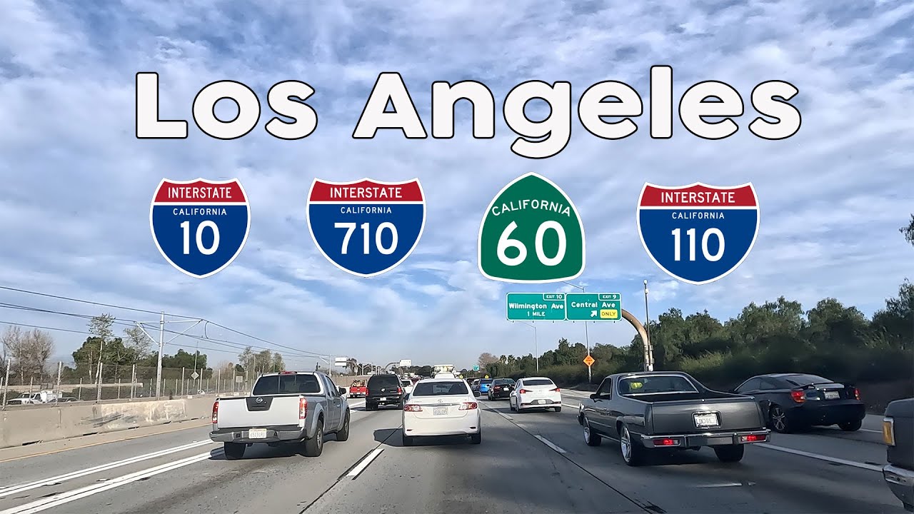 Exploring LA's Freeways: A Drive Along Interstate 10, 710, 110, SR60 | California Driving Tour