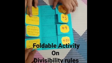 Foldable Activity on divisibility rules#youtubeshorts #youtube #shorts
