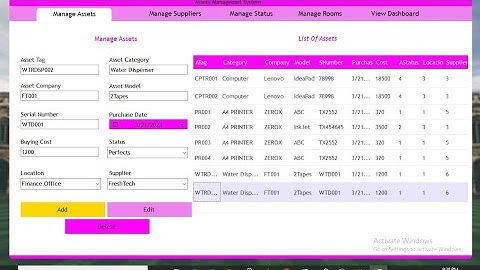 C# Full Project (Assets Management System Using C#.Net)