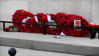 Armistice Day at the cenotaph in Swansea, Wales, UK