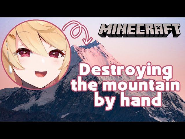 【MINECRAFT?】pomu destroys the mountain by hand【NIJISANJI EN | Pomu Rainpuff】のサムネイル