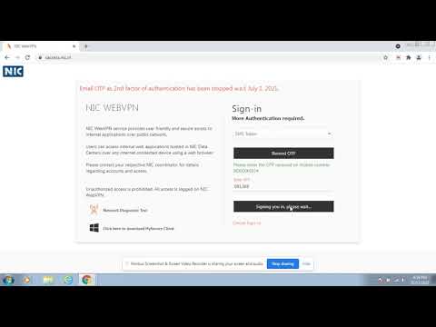 Start NIC e-office login anywhere