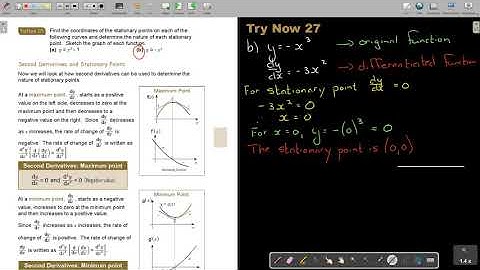 6 27 Applications of Differentiation   Stationary points   part 2