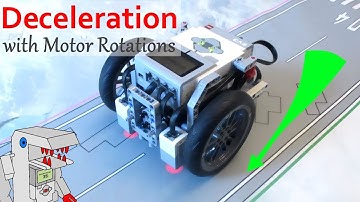 Smart Deceleration Program Controlled with Motor Rotations - EV3 Navigation with Bendik Skarpnes