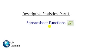Descriptive Statistics - Part 1
