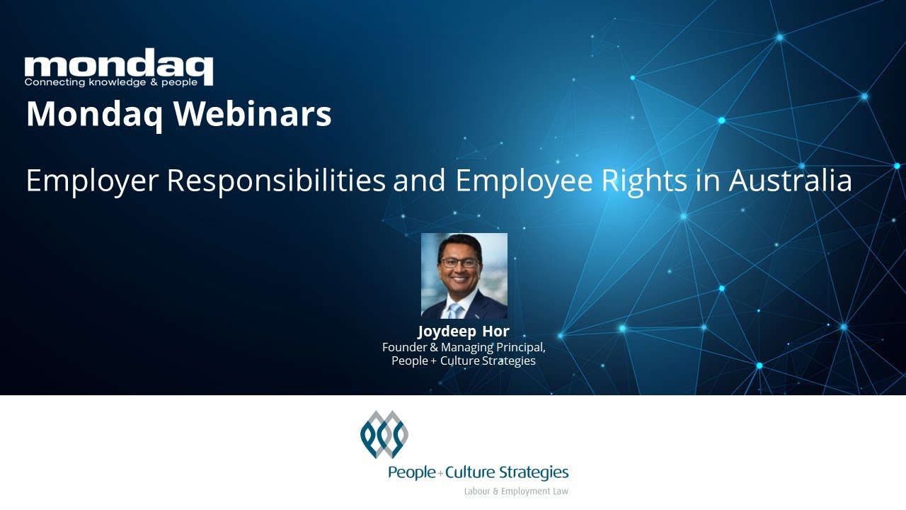 Webinar: Employer Responsibilities And Employee Rights In Australia ...