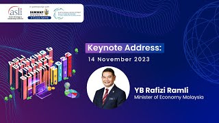 ASLI Banking & Finance Summit 2023 | Keynote Address, YB Rafizi Ramli, Minister of Economy Malaysia