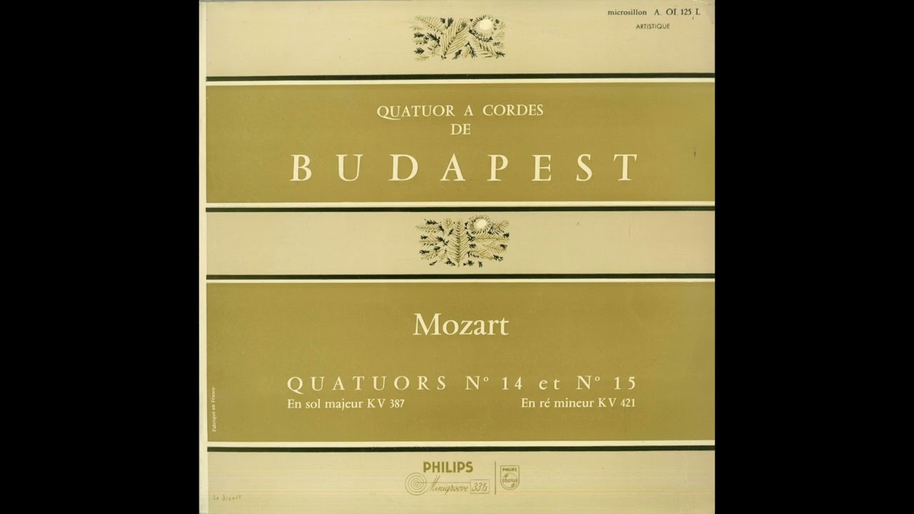 Silent Tone Record/Mozart:String quartet No.14-23/Budapest String