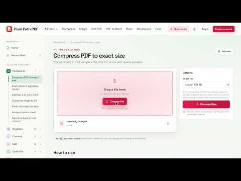 PDF को 100 KB से कम कैसे करें – Free