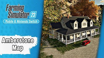 Amberstone Map - Farm Overview, Shops, equipment, Field Size  reveal in Farming Simulator 23