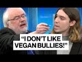 1 vegan vs 3 meat eating panellists heated tv debate